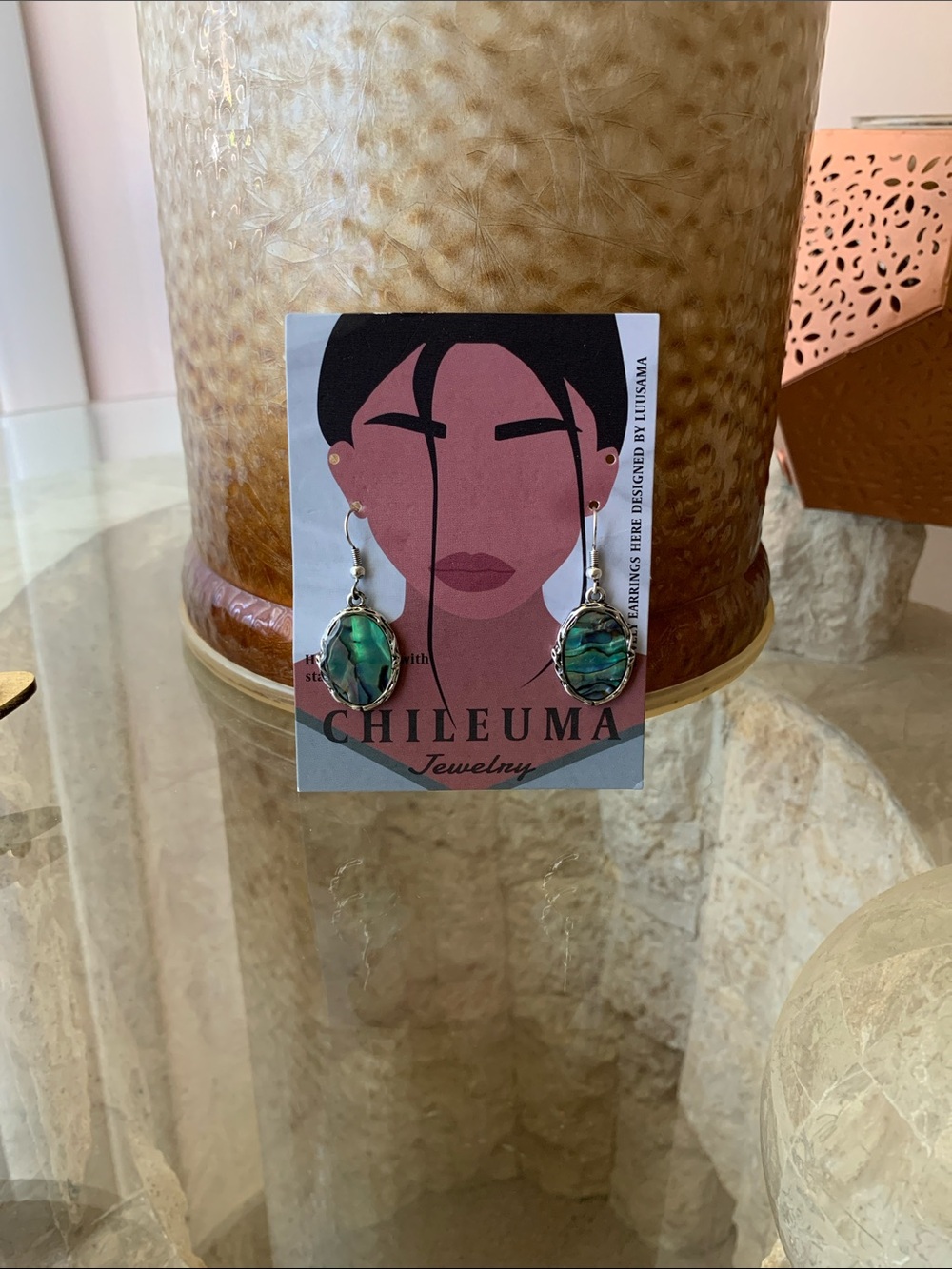 Chileuma Abalone Teardrop Earrings